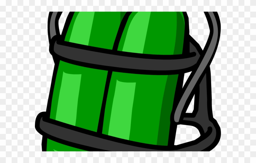 Diving Clipart Penguin - Cartoon Scuba Dive Tank - Png Download
