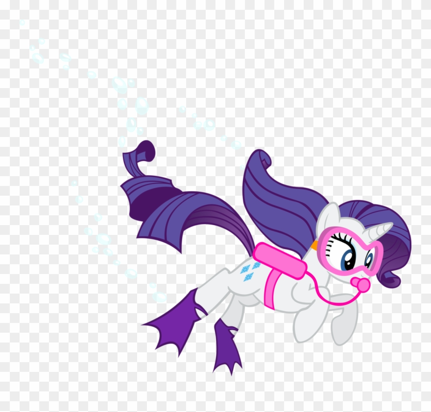 Bubble Clipart Diving - Scuba Diver Pony - Png Download