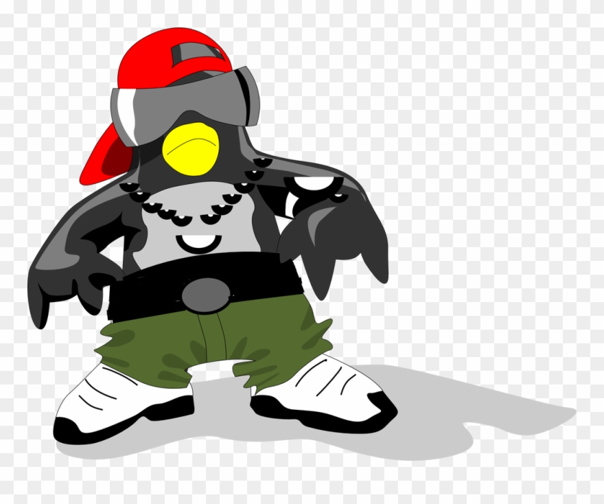 Free Digital Images Vintage Gif And Clip Art Artsy - Pinguino Rapero - Png Download