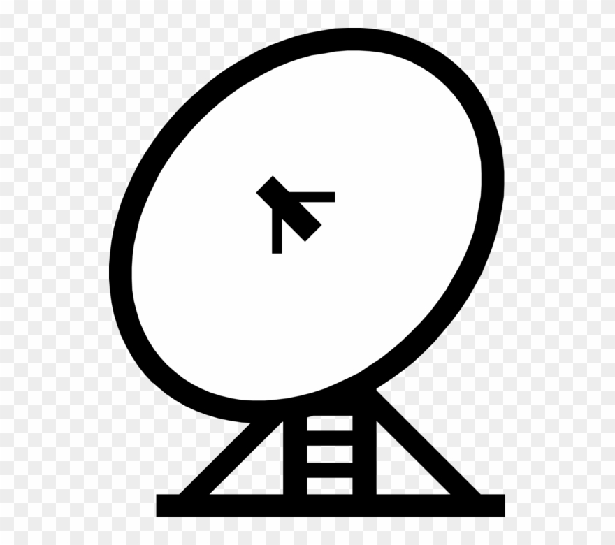 Vector Illustration Of Satellite Dish Parabolic Antenna - Americas Clipart