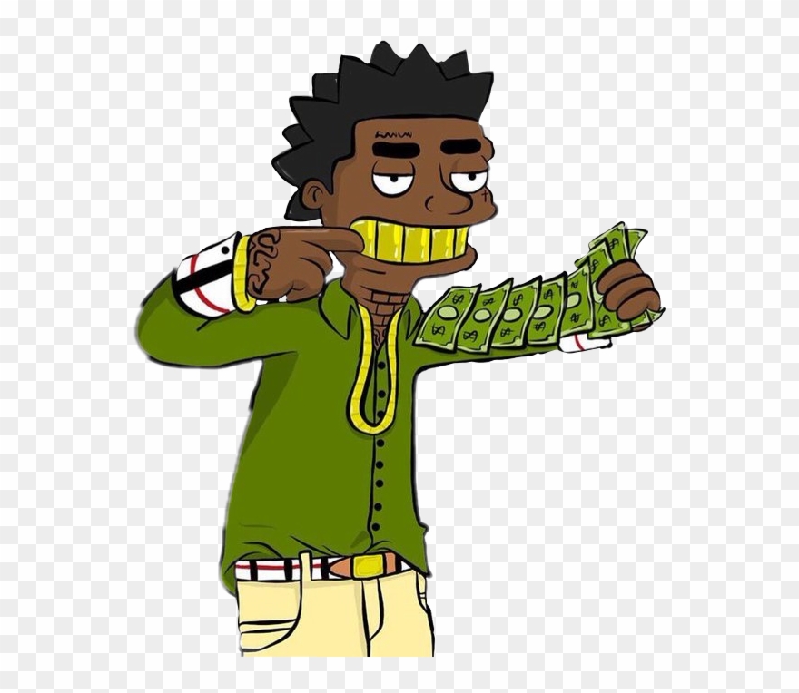 Cash Kodak Kodakblack Rap Trapmusic Rapper Hiphop Carto - Kodak Black Simpson Bart Clipart