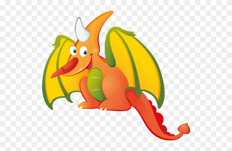 Red Pterosaur - Sticker Clipart