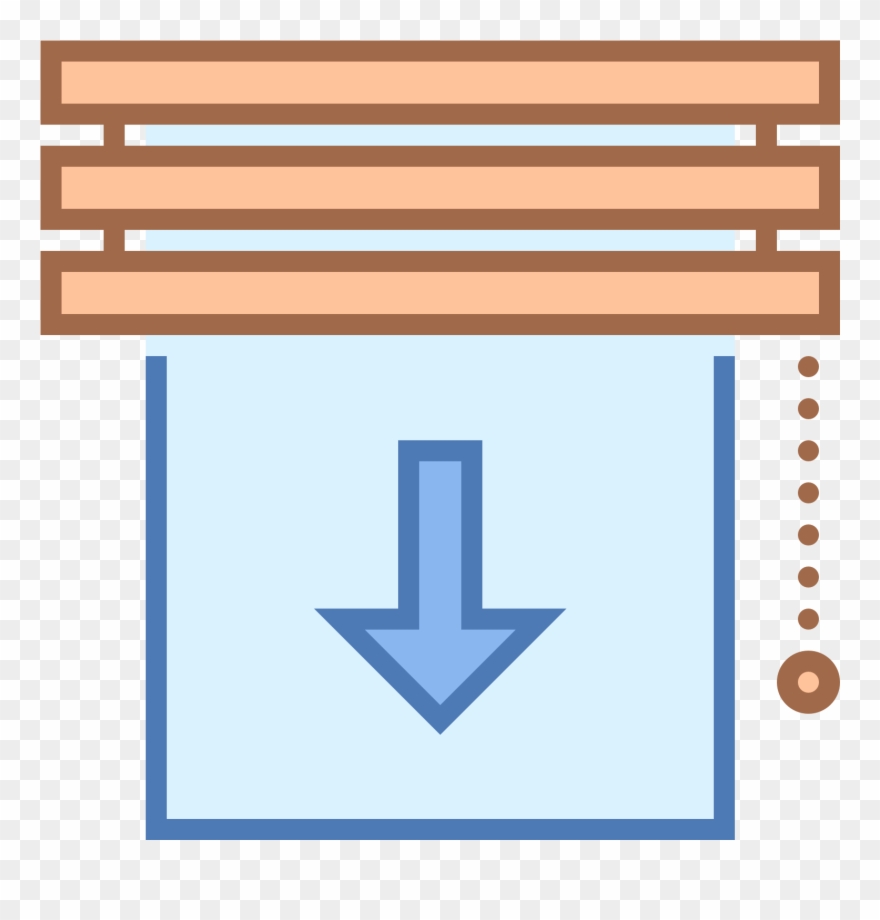 Cliparts Blinds Pulley - Blind Down Icon - Png Download
