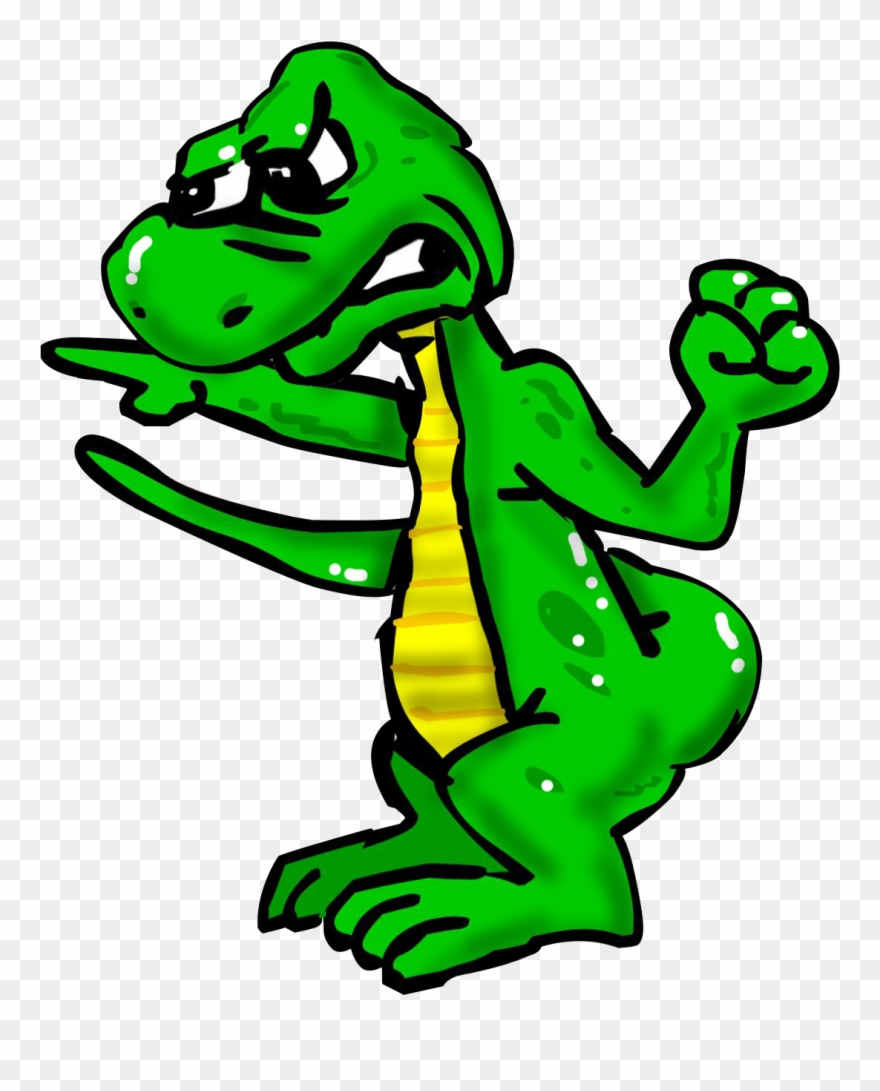 Lizard Clipart Angry Pencil Clip Royalty Free Stock - Monitor Lizard Cartoon - Png Download