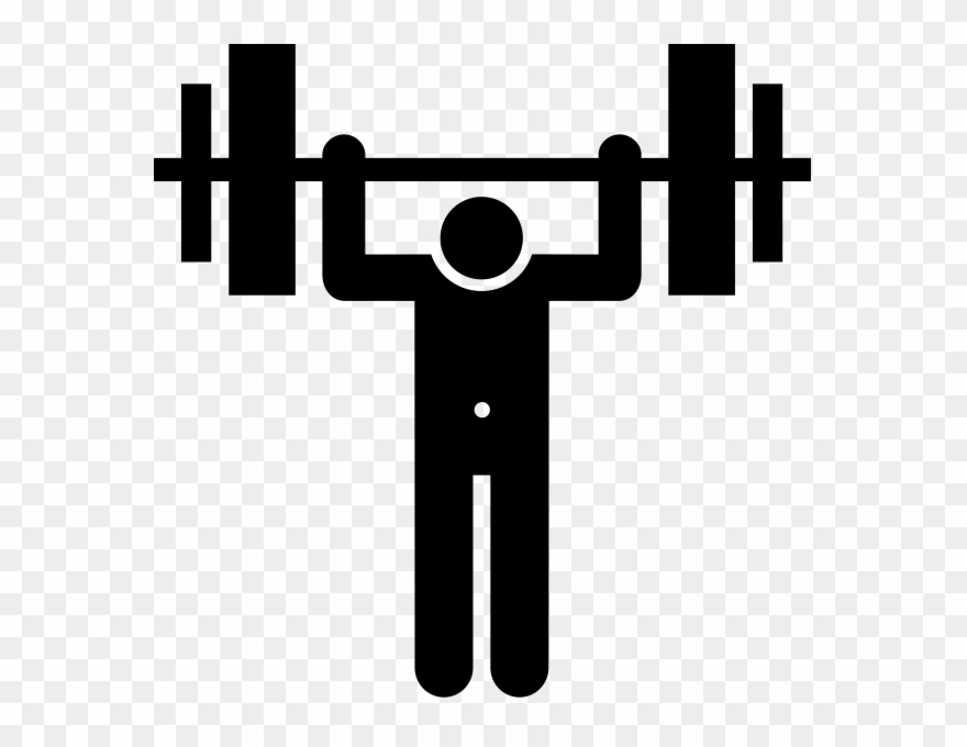 Weight Lifting Rubber Stamp - Olympic Weightlifting Clipart