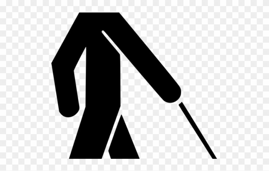 Blinds Clipart Blind Cane - Visually Impaired - Png Download
