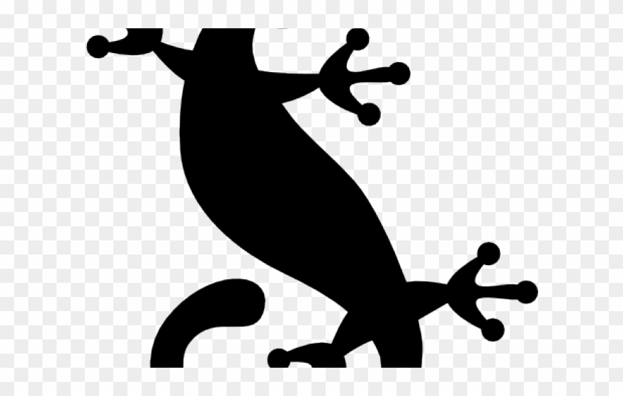 Monitor Lizard Clipart Lizard Outline - Black And White Gecko Clipart - Png Download