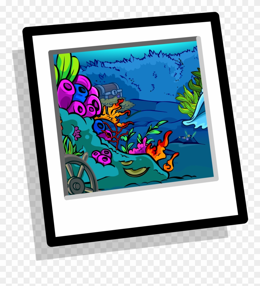 Coral Reef Background Clothing Icon Id - Club Penguin Underwater Room Clipart