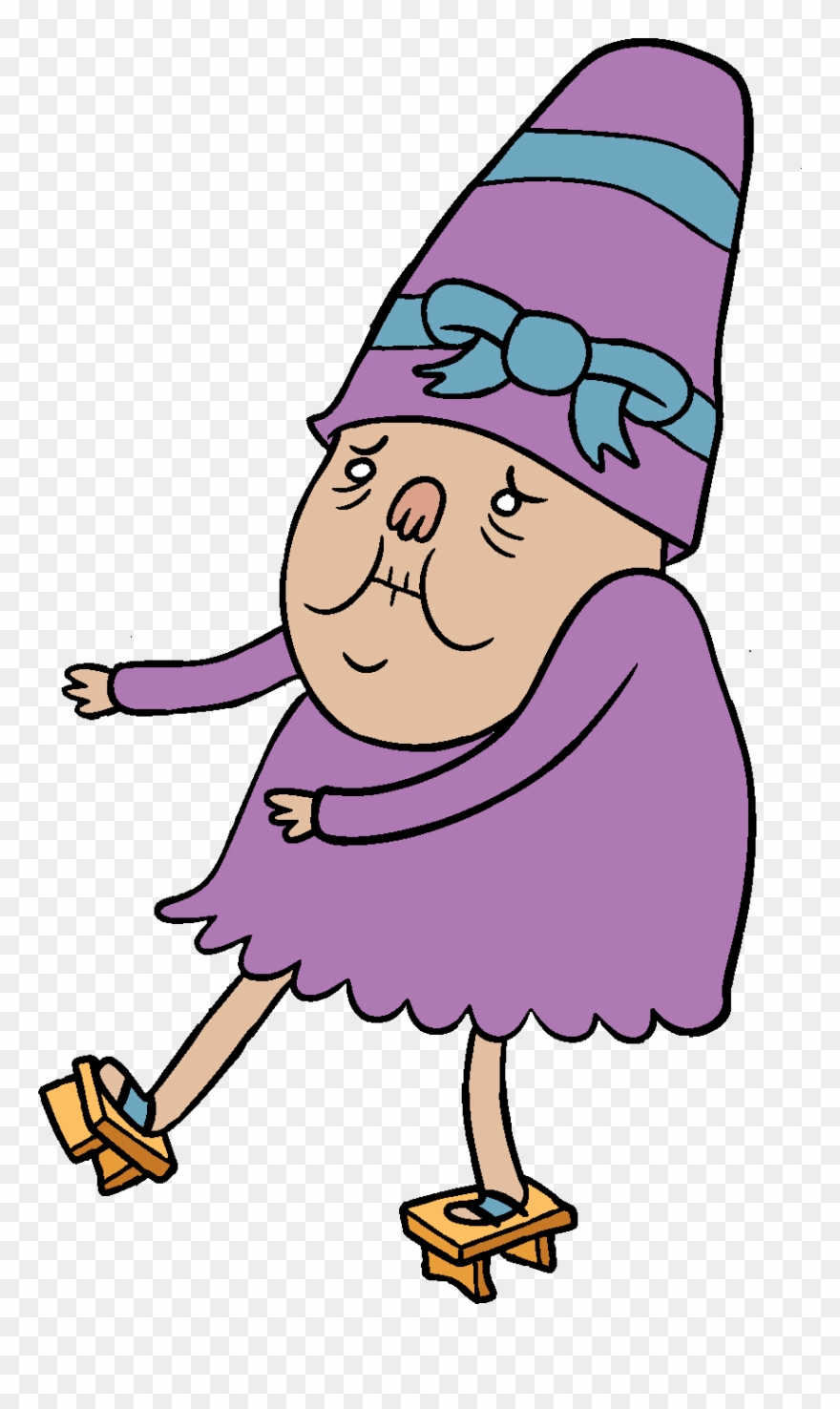 Old Lady With Purple Dress - Old Lady In Purple Dress Clipart