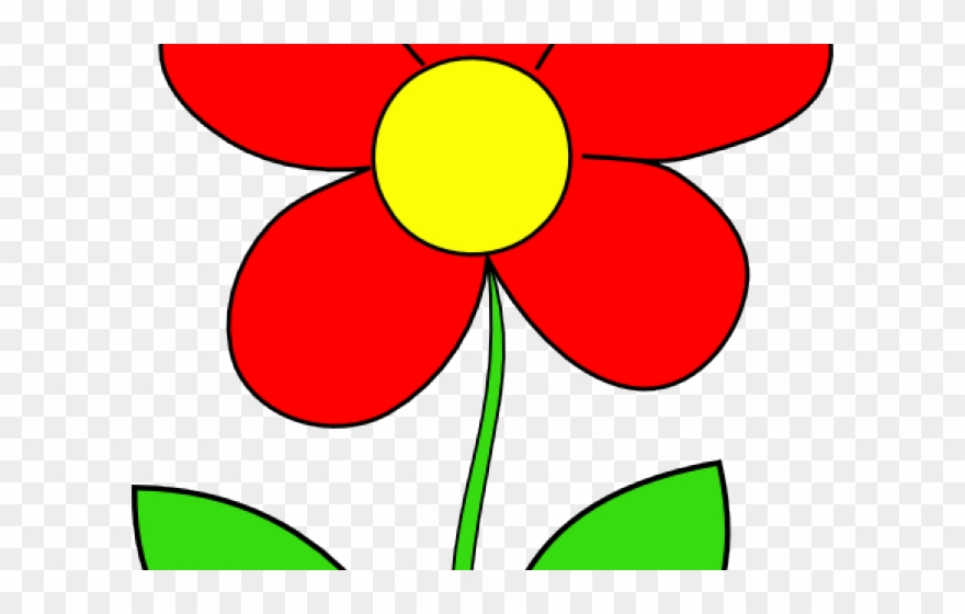 Flower Clipart Red - Red Cartoon Flower Clipart - Png Download