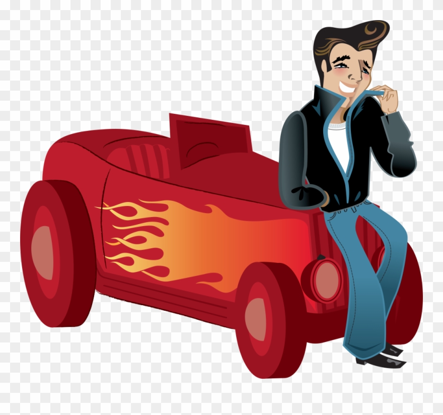 Hot Rod Taxi - Taxicab Clipart