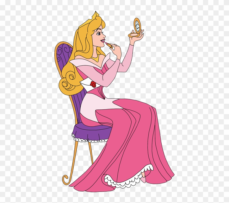 Aurora Applying Makeup Aurora Aurora - Cartoon Clipart