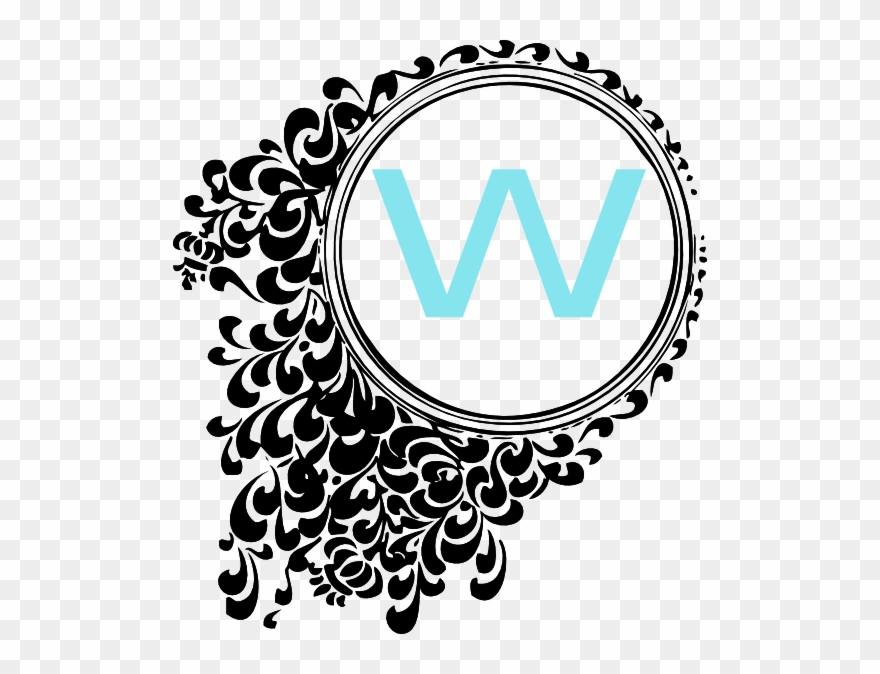 Letter W Clip Art - Circle Border Design Png Transparent Png