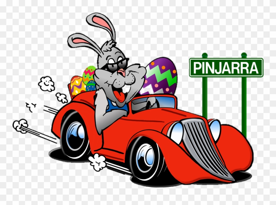 Easter Bunny Car - Easter Bunny In Car Clipart