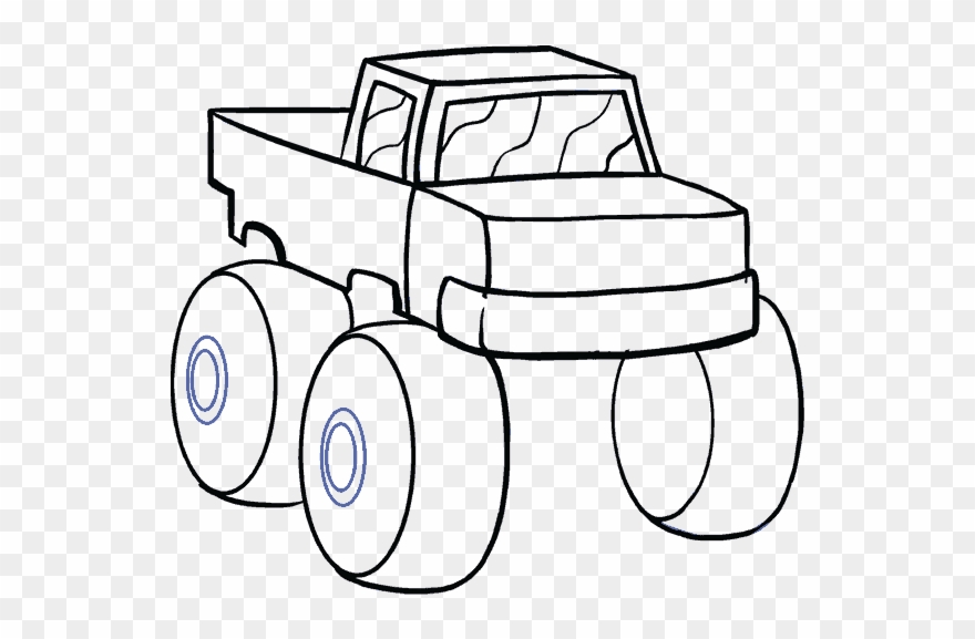 Truck Line At Getdrawings - Draw A Monster Truck Easy Clipart
