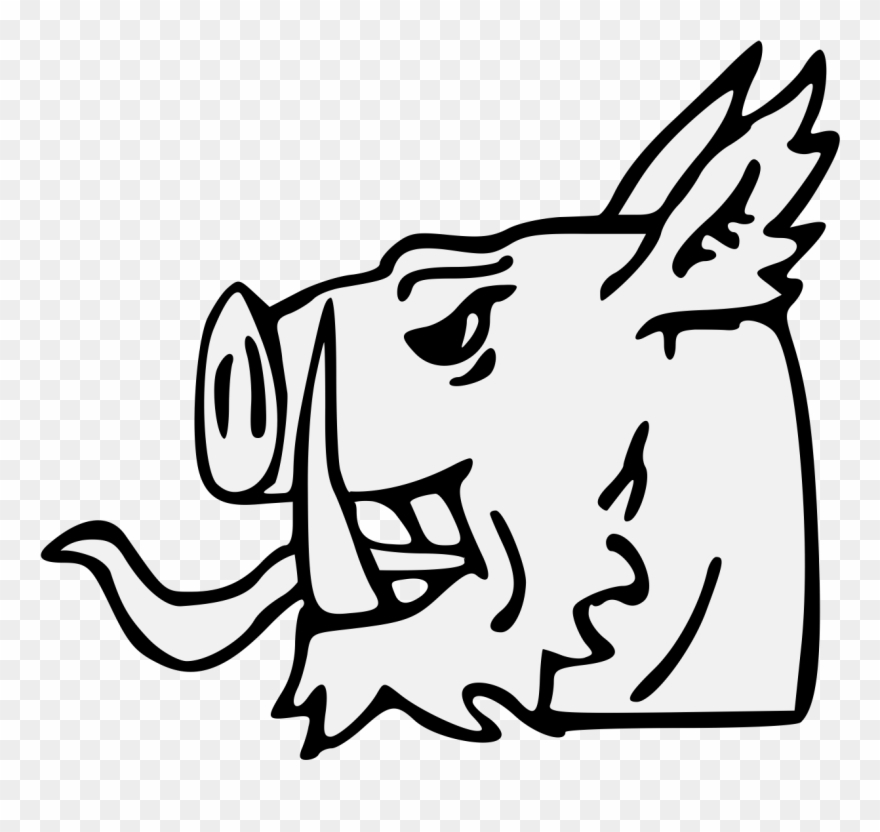 Boar's Head Couped - Art Clipart