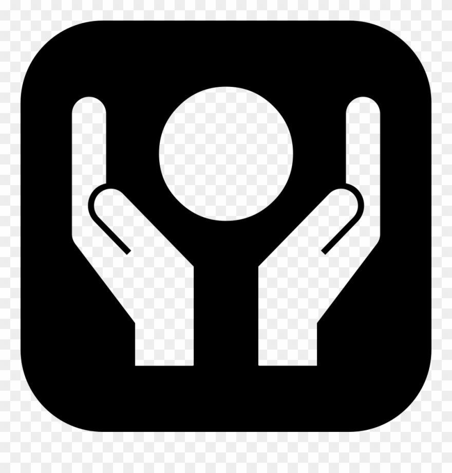 Open Hands Holding A Circle Comments - Open Hands Icon White Clipart