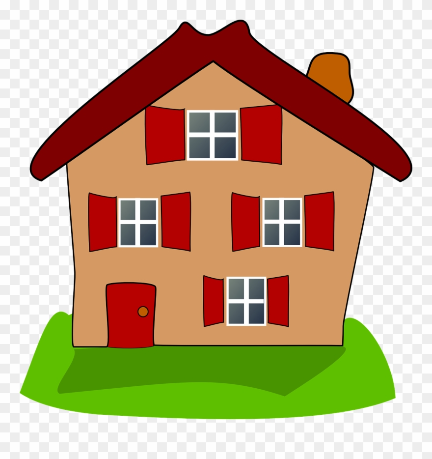 Gutters And Downspouts Clipart - House With 4 Windows Clipart - Png Download