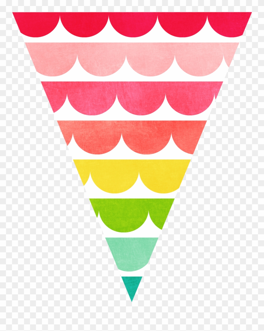 Summer Scallop Party Flags - Party Clipart