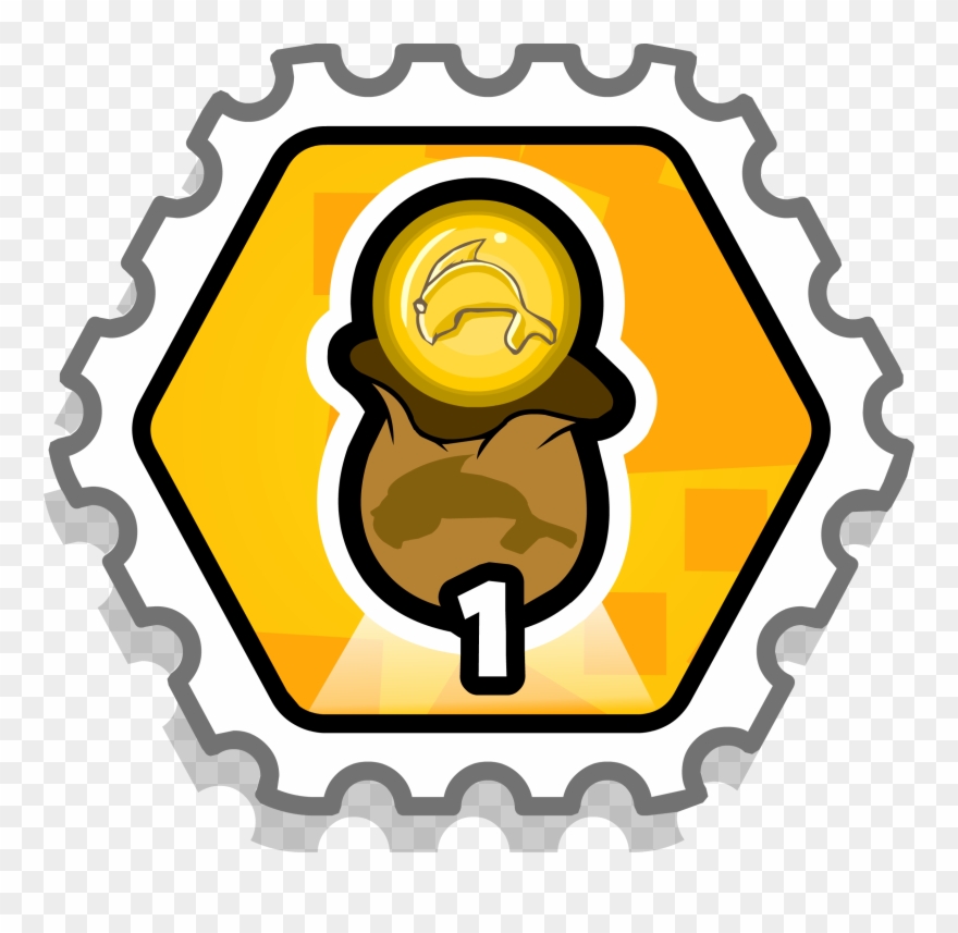 6 Coin Bags Stamp Clipart