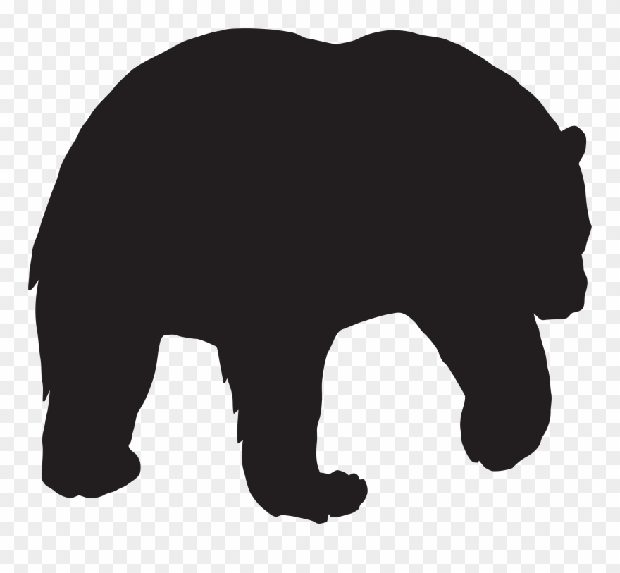 Bear Clipart Silhouette - Png Download