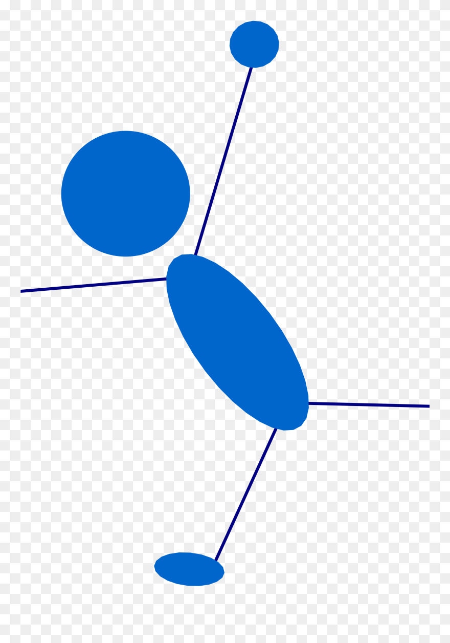 Free Blueman 104 - Stick Figure Lying Down Clipart