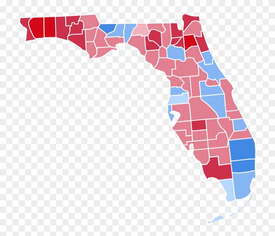 County Results - Florida Electoral Map 2004 Clipart