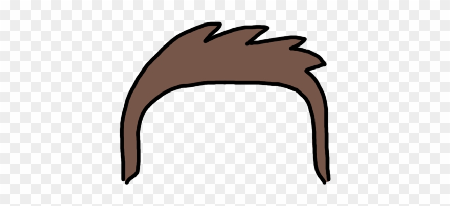 Fair Skin, Round Eyes, Brown Spiky Hair, Red Shirt, Clipart