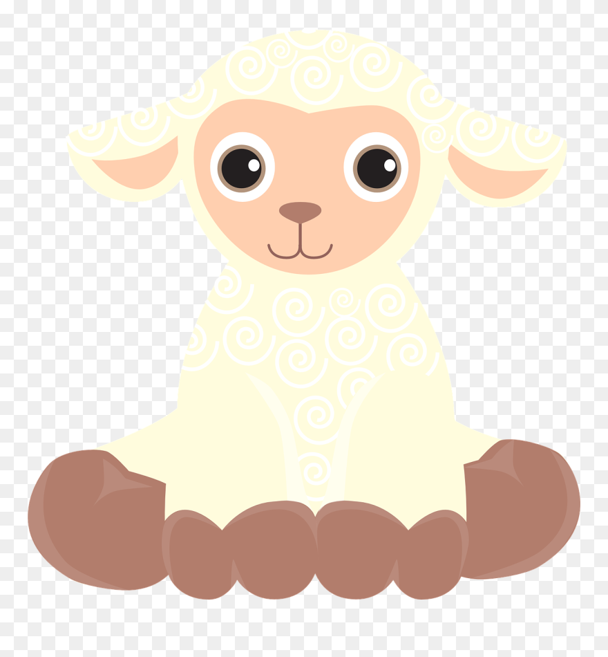 Sheep, Lamb, Cub, Wave, Farm, Home, Herd, Cute - Sheep Graphic Clipart