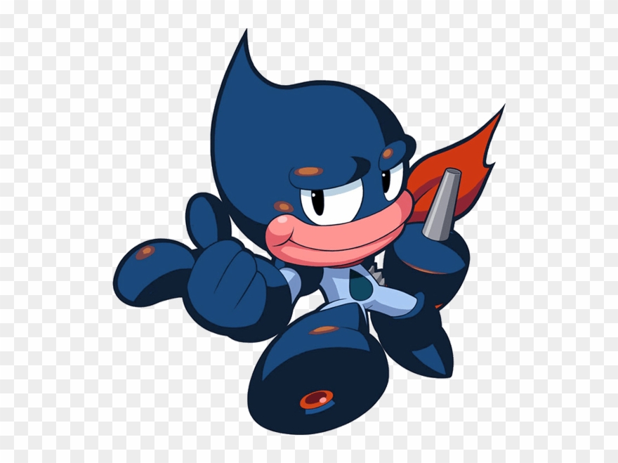 He Even Uses Slang - Oil Man Mega Man Powered Up Clipart