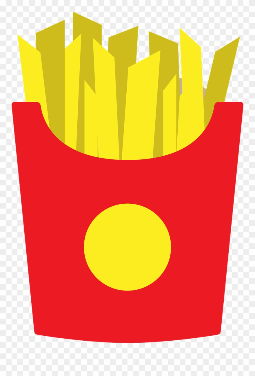 Chip Drawing Fried Food Clip Art Freeuse - Batata Frita Em Desenho Png Transparent Png