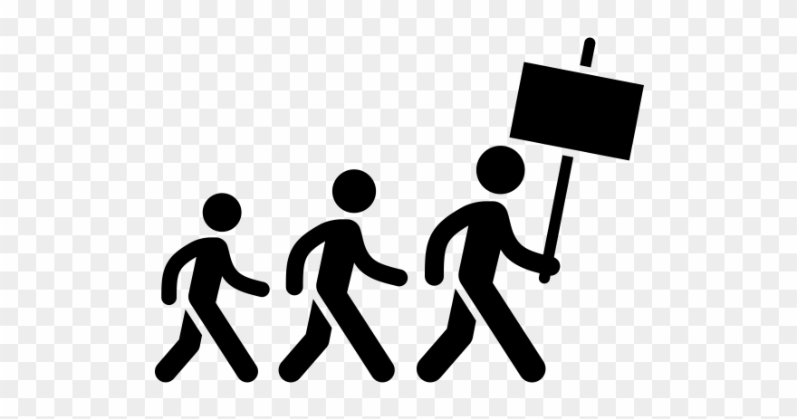 Protest Rubber Stamp - Silhouette Clipart