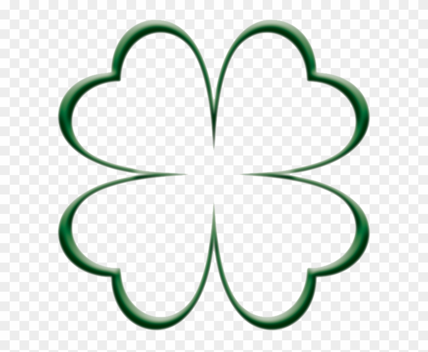 Picture - Four Leaf Clover Outline Clipart