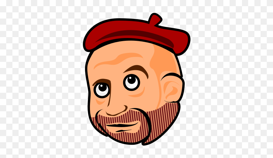 Man In A Beret Cartoon Headgear Caricature - Boina Caricatura Clipart