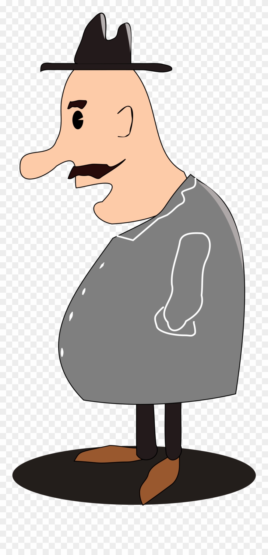 Man In Coat Cartoon Transparent Clipart