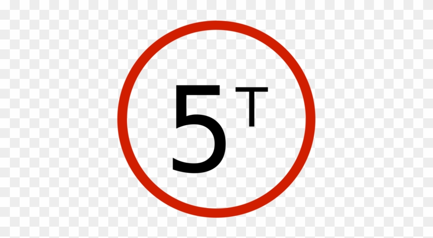 Traffic Sign Road Vehicle Speed Limit - Load Limit Road Sign Clipart