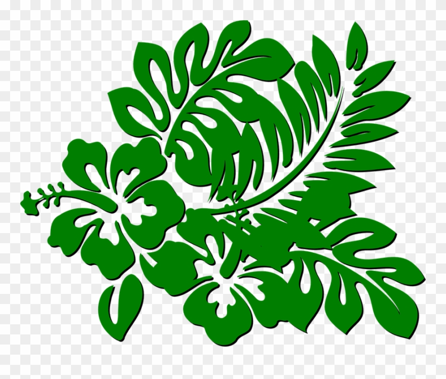Green Leaves Clipart Forest Leaves - Hibiscus Clip Art - Png Download