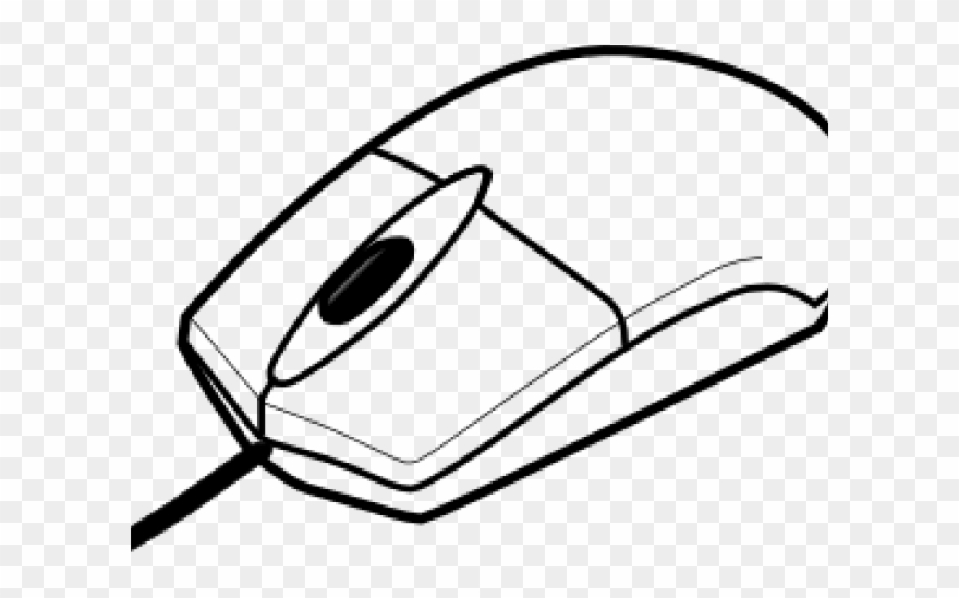Pc Mouse Clipart Computr - Drawing Of A Computer Mouse - Png Download