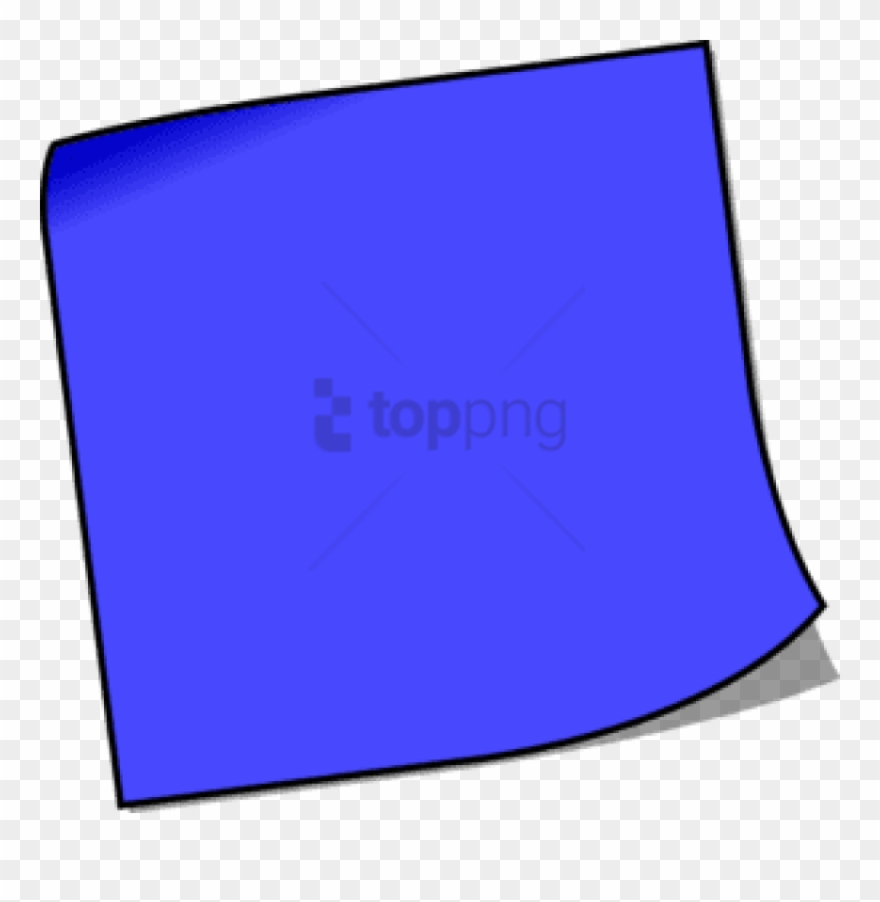 Collection Of Colorful Notes High Quality - Blue Sticky Note Clipart - Png Download