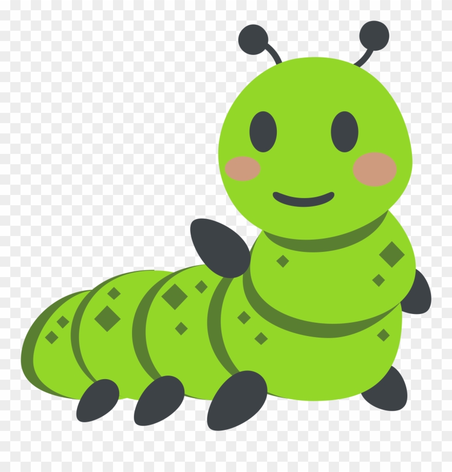 Image Result For Caterpillar Clip Art - Bug Emoji - Png Download
