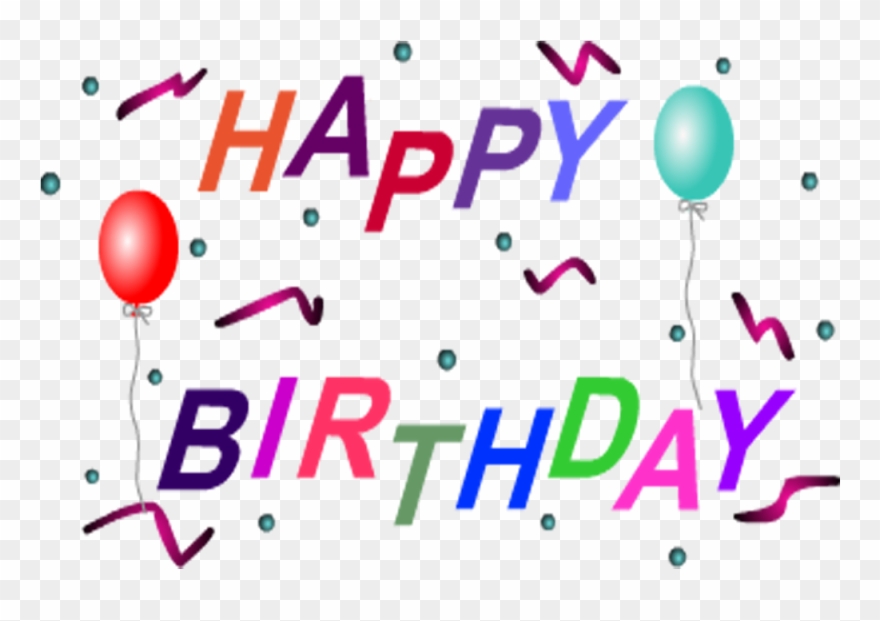 Happy Birthday Clip Art, Birthday Clips, Happy Birthday - Download Free Clip Arts - Png Download