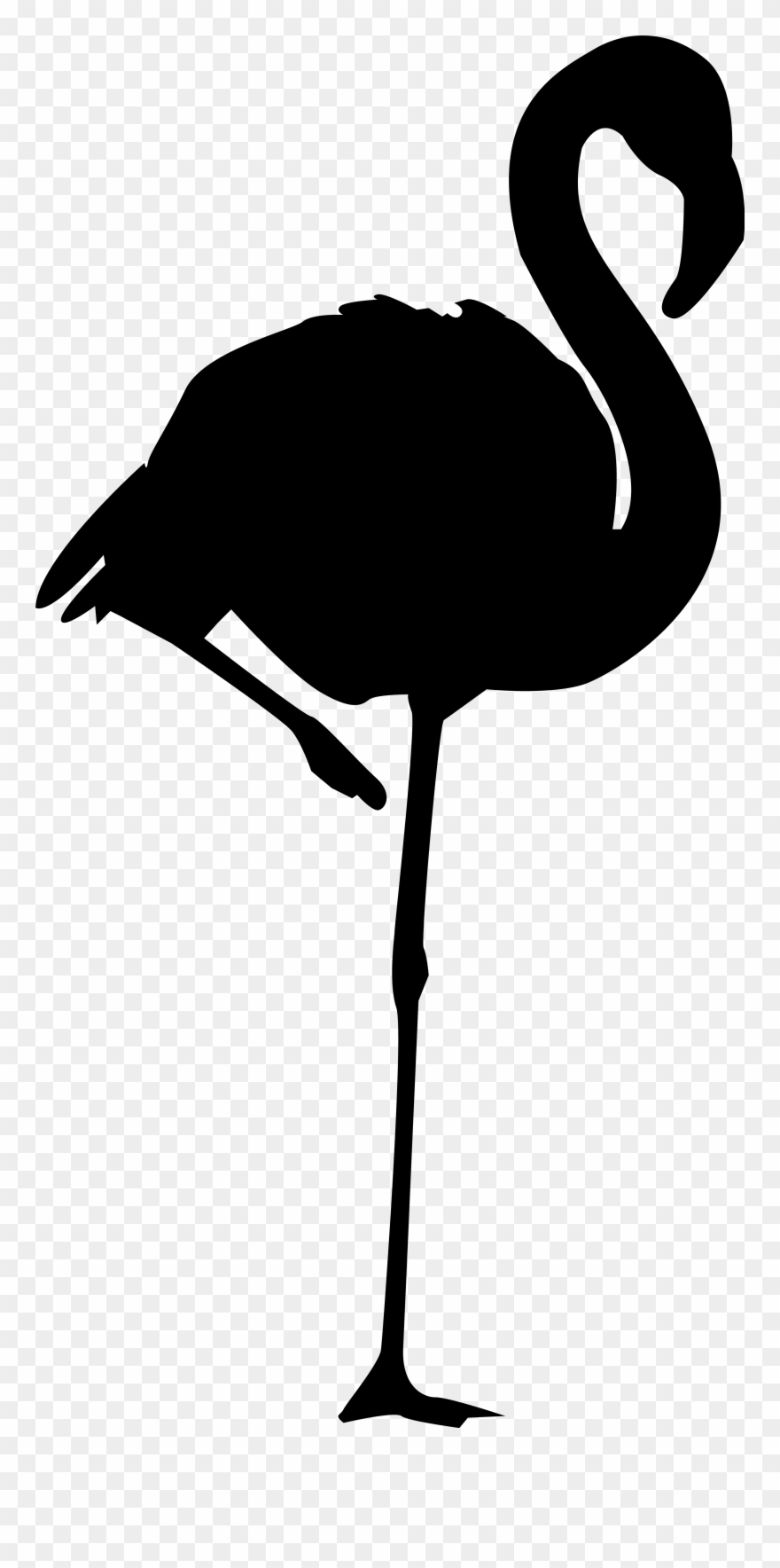 Flamingo Silhouette At Getdrawings - Wallhogs Flamingo Black Sihouette Cutout Wall Decal Clipart