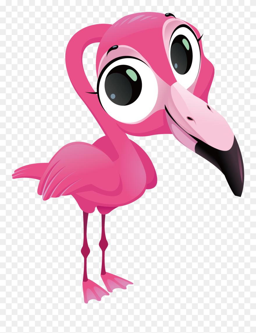 Ftestickersbird Cutepink Freetoedit - Flamingo Cartoon Clipart
