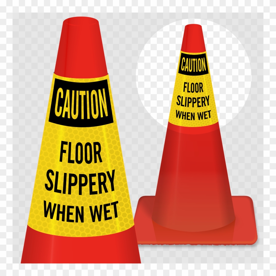 Health - Caution Wet Floor Red Sign Clipart