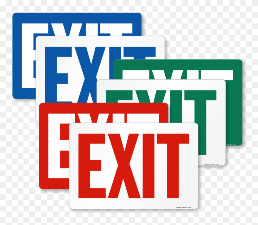 Safety Shoes Signs - Emergency Exit Signs Clipart