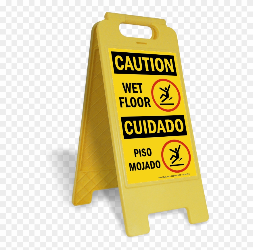 Free - Slippery When Wet Sign Clipart