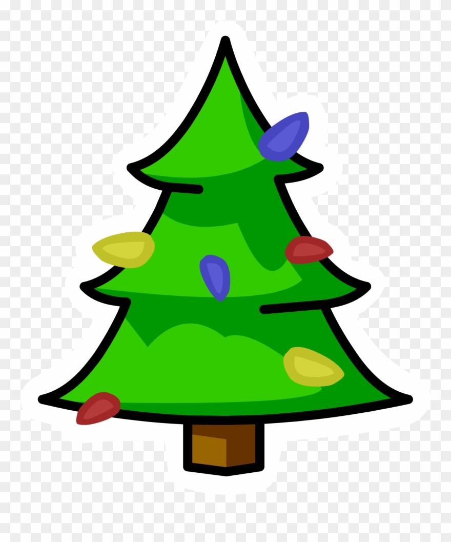 Christmas Tree Pin Club Penguin Wiki Fandom Powered - Christmas Tree Png Draw Clipart