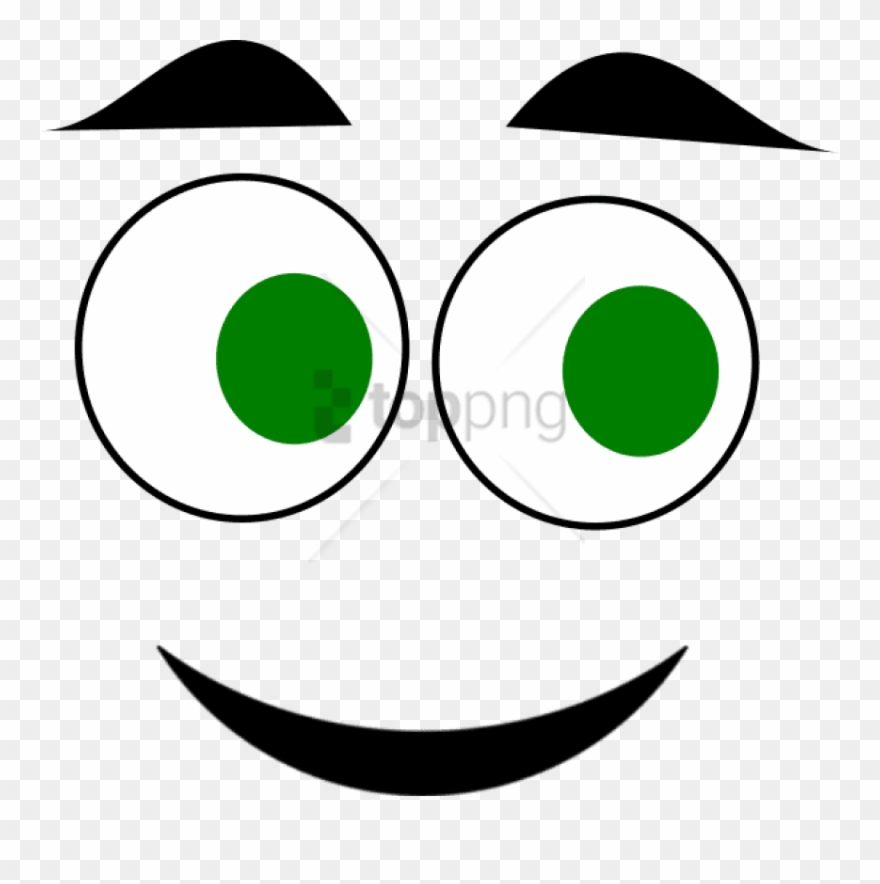 Green Eyes Clipart Happy - Clip Art - Png Download