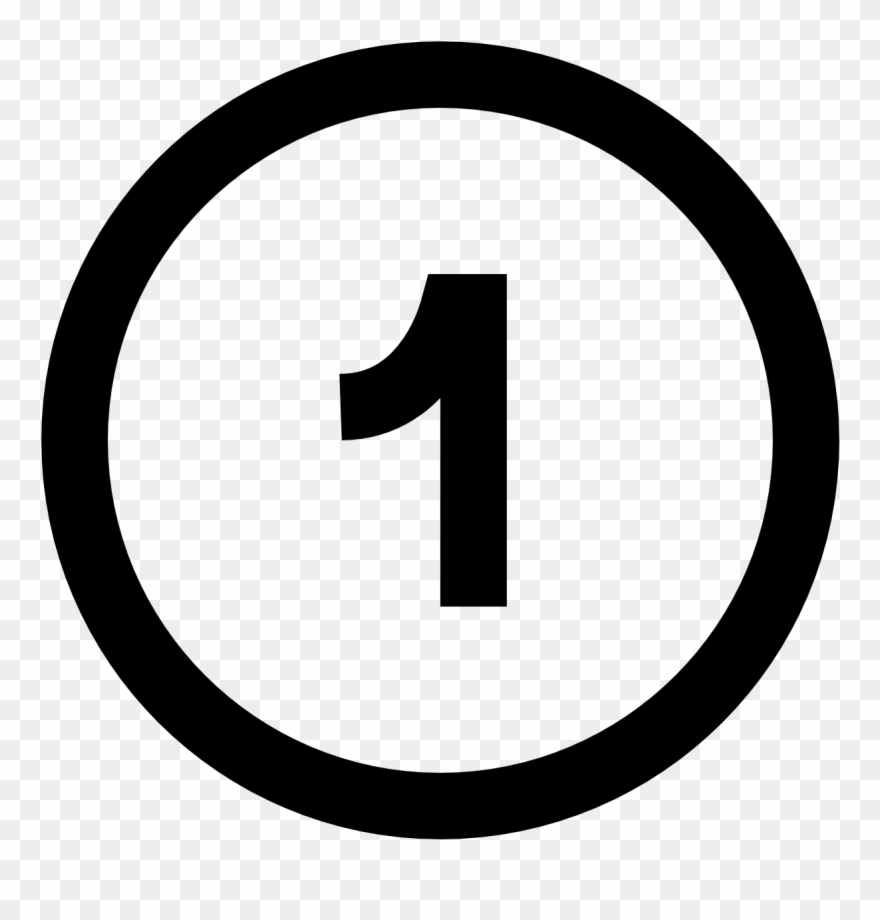 One Clipart Number 1st - Icono Lavado En Seco - Png Download