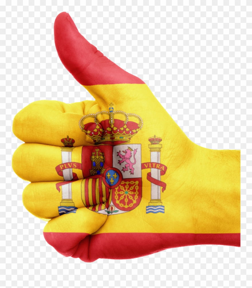 Spain Flag Png Transparent Images - Spain Flag Hand Png Clipart